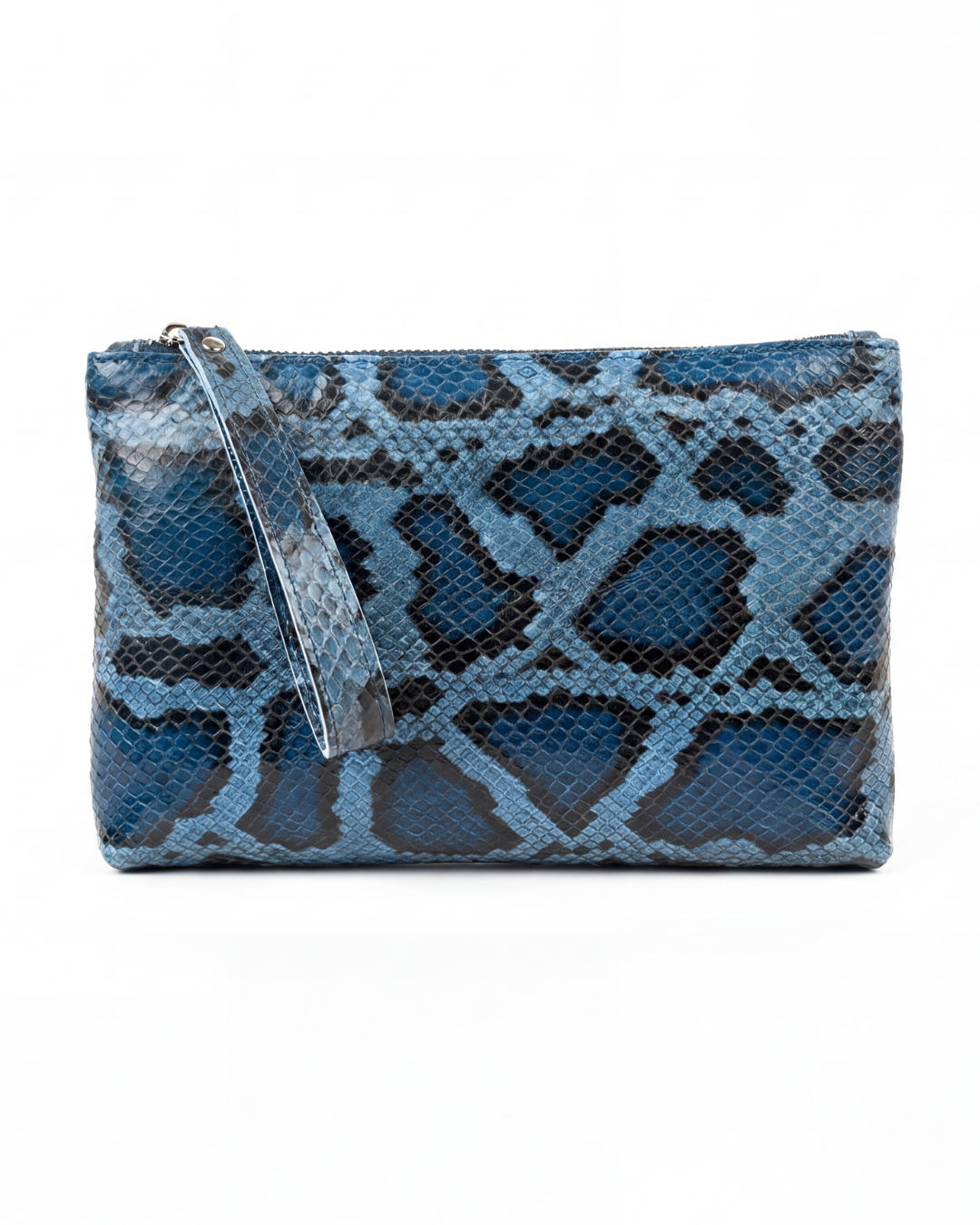 POCHETTE - NAVY PITONE/COCCO