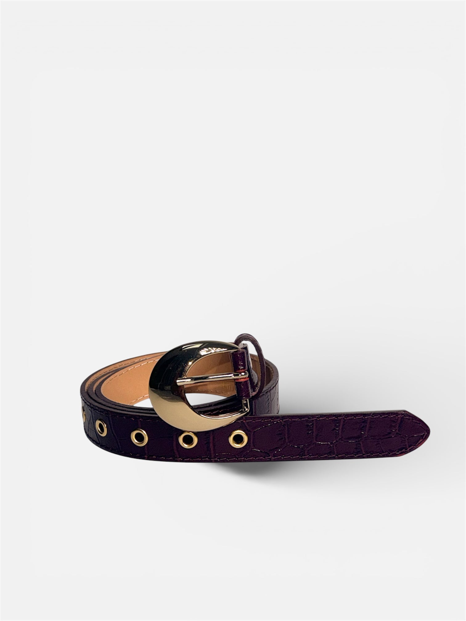 BELT - PLUM COCCO