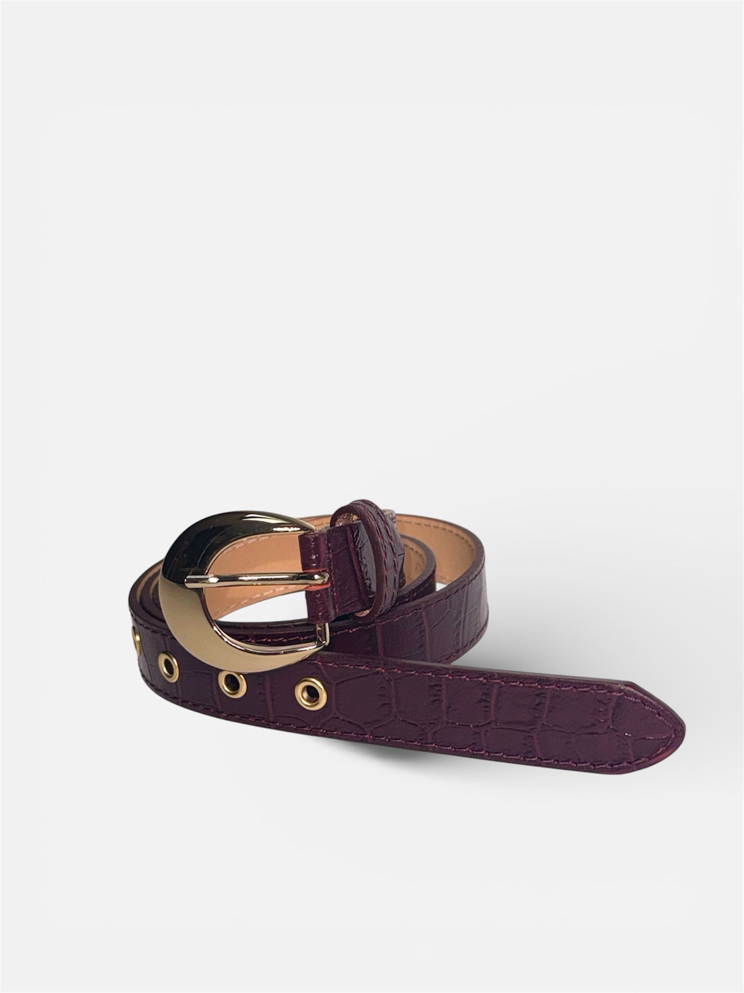 BELT - PLUM COCCO
