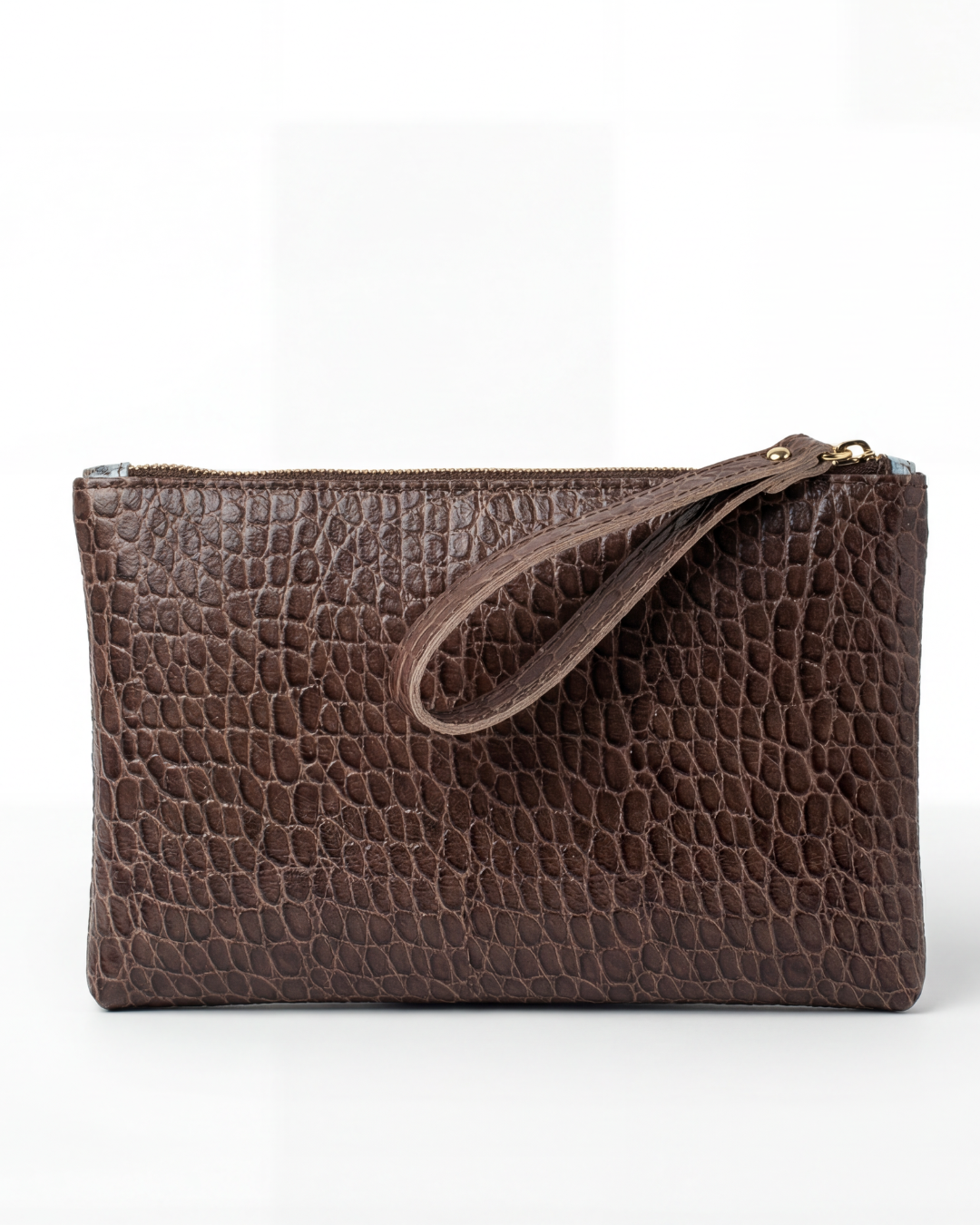 POCHETTE - CELESTE PITONE FANGO COCCO