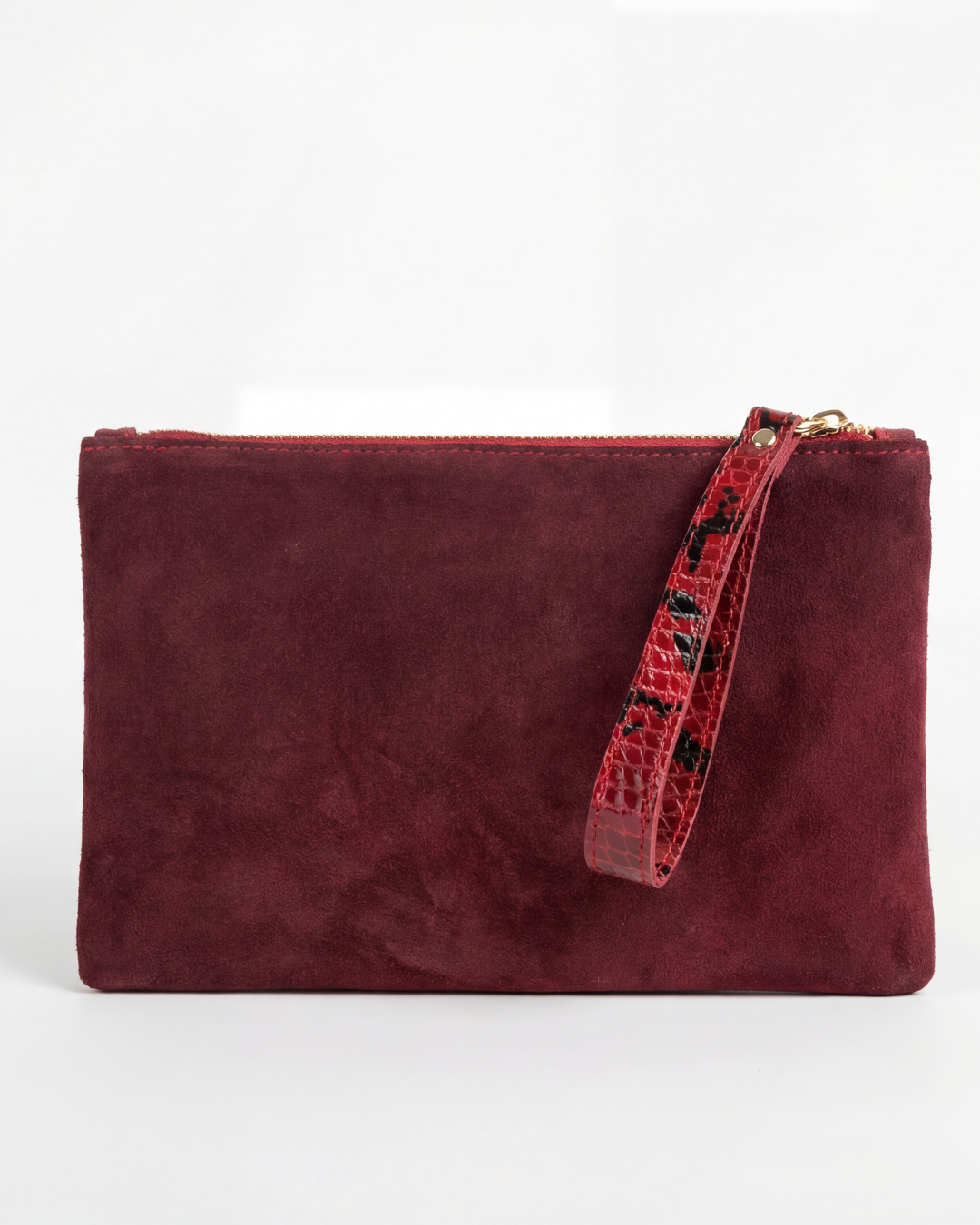 POCHETTE - ROSSO PITONE SUEDE