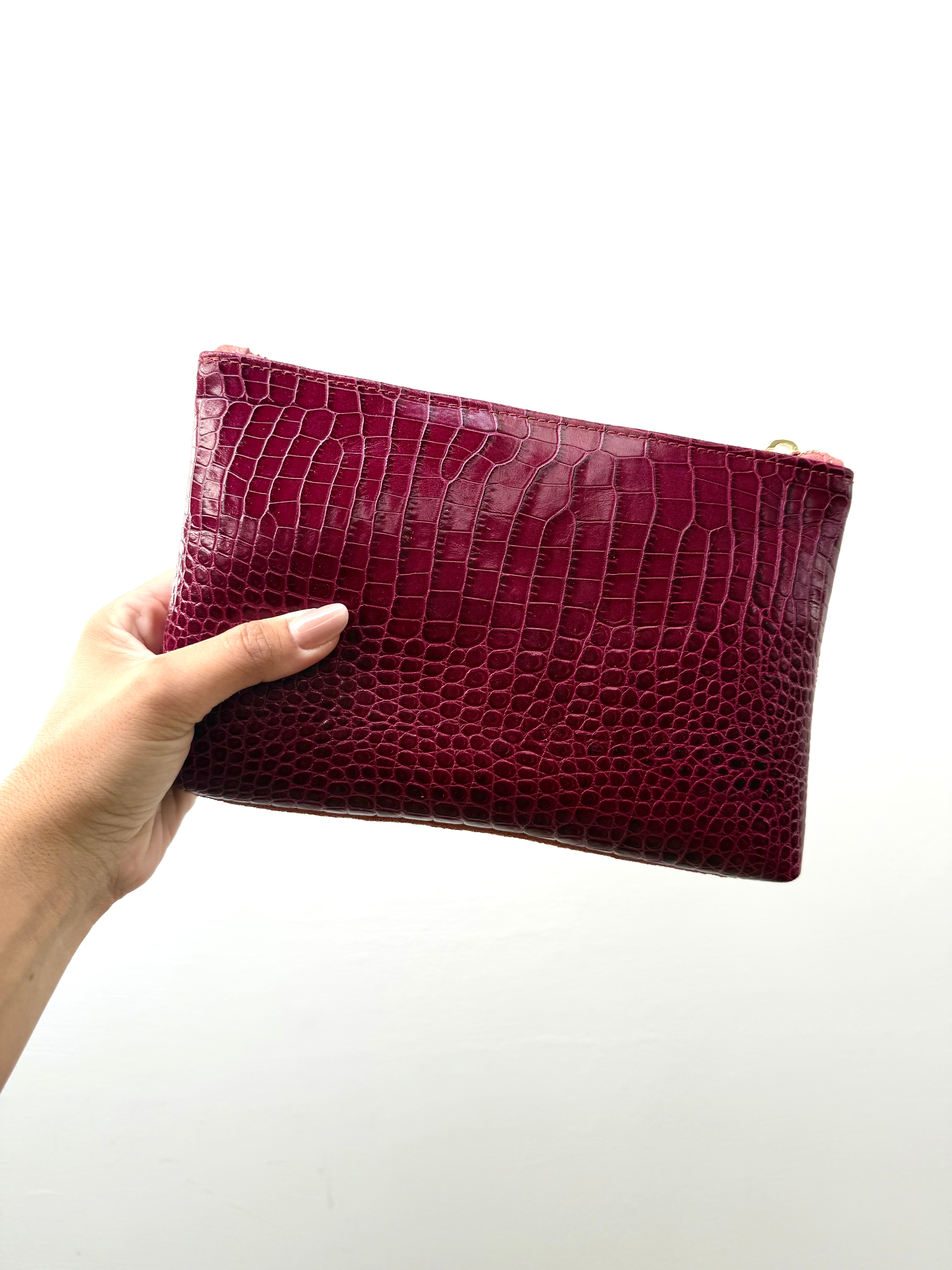 POCHETTE - cocco prugna salmone