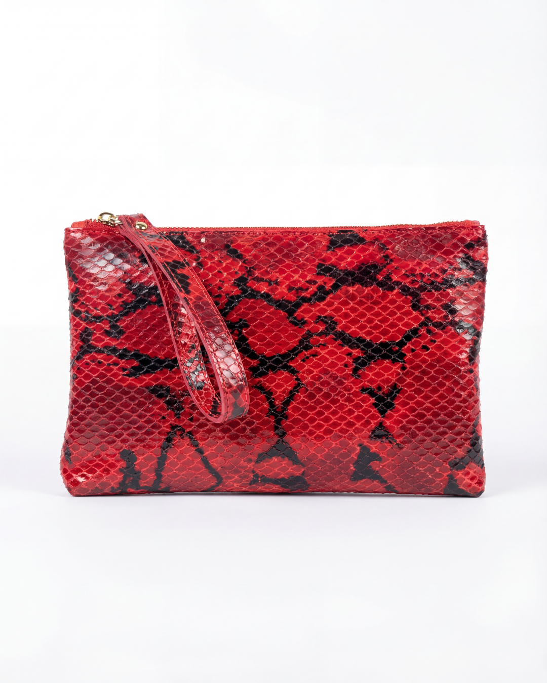 POCHETTE - ROSSO PITONE RISO