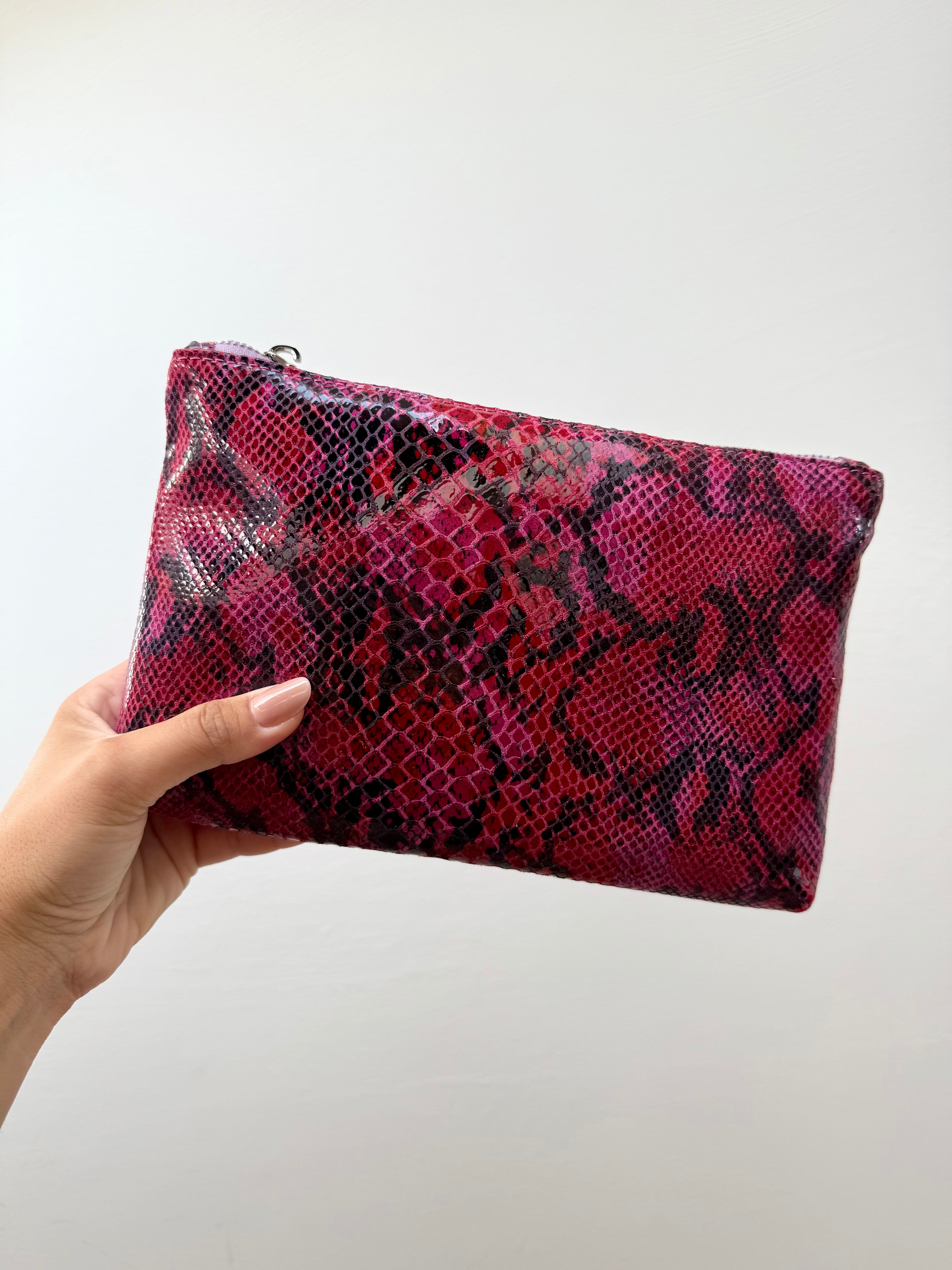 POCHETTE - pitone fucsia