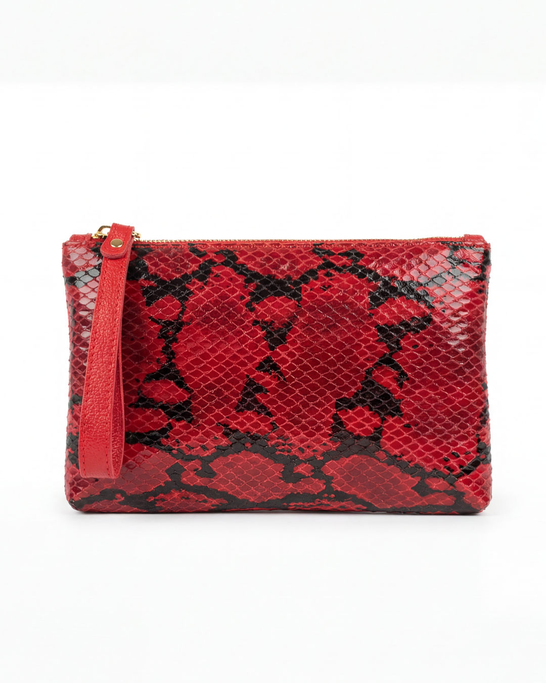 POCHETTE - ROSSO PITONE RISO