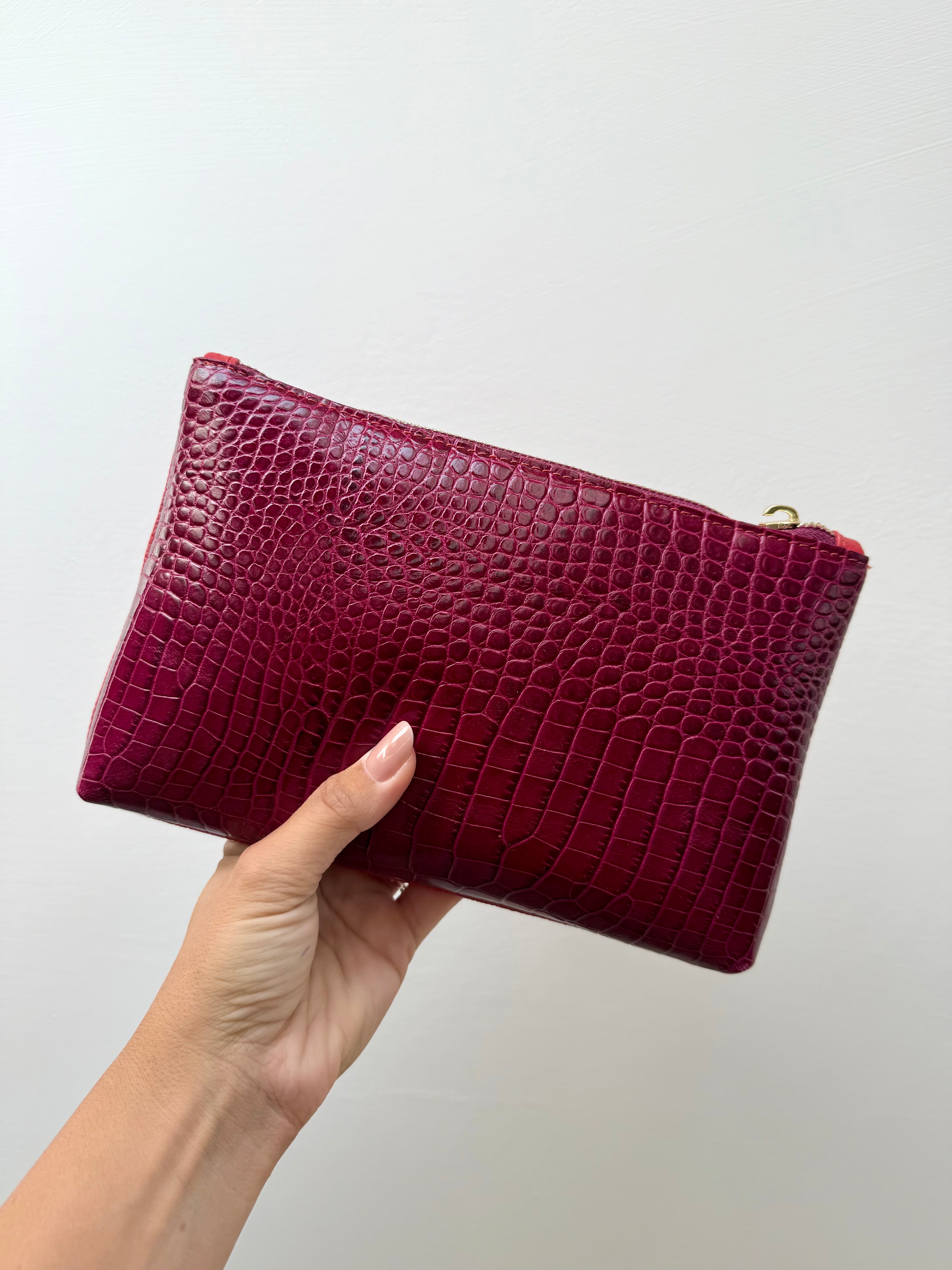 POCHETTE - cocco prugna corallo