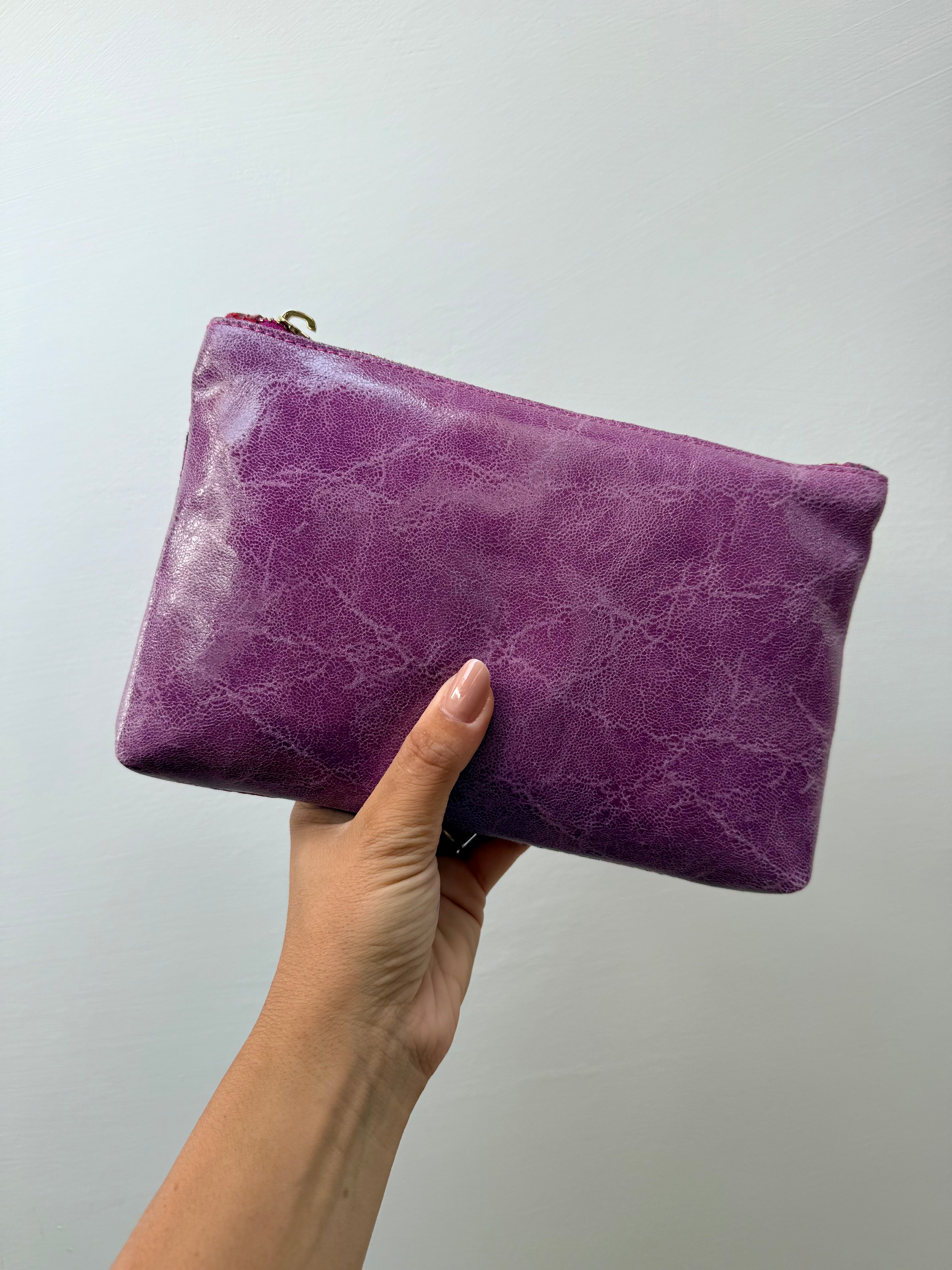 POCHETTE - pitone fucsia glicine