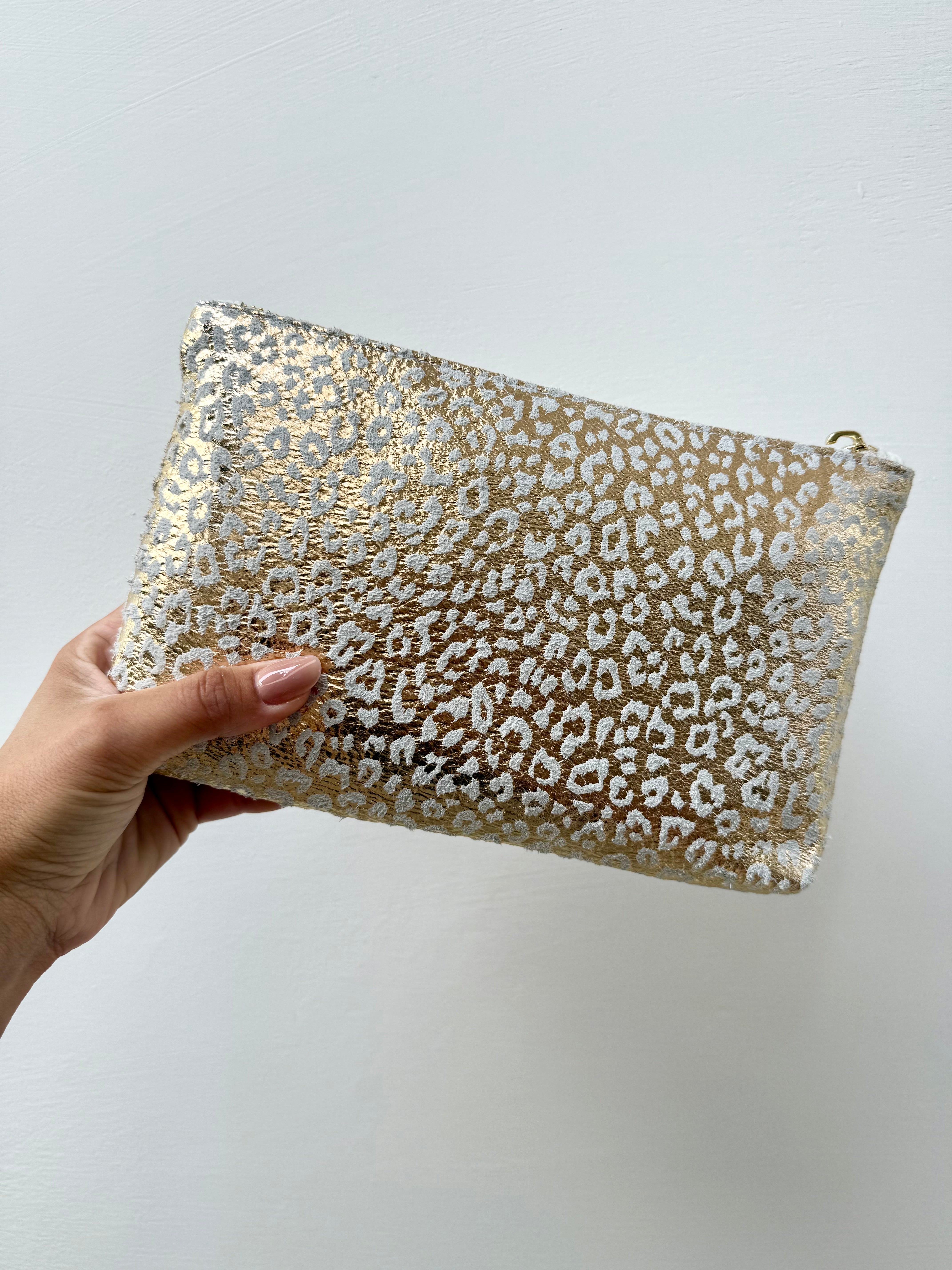 POCHETTE - maculato oro panna