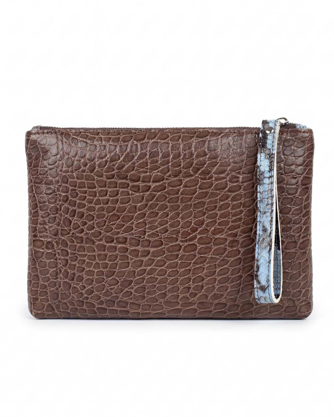 POCHETTE - CELESTE PITONE FANGO COCCO