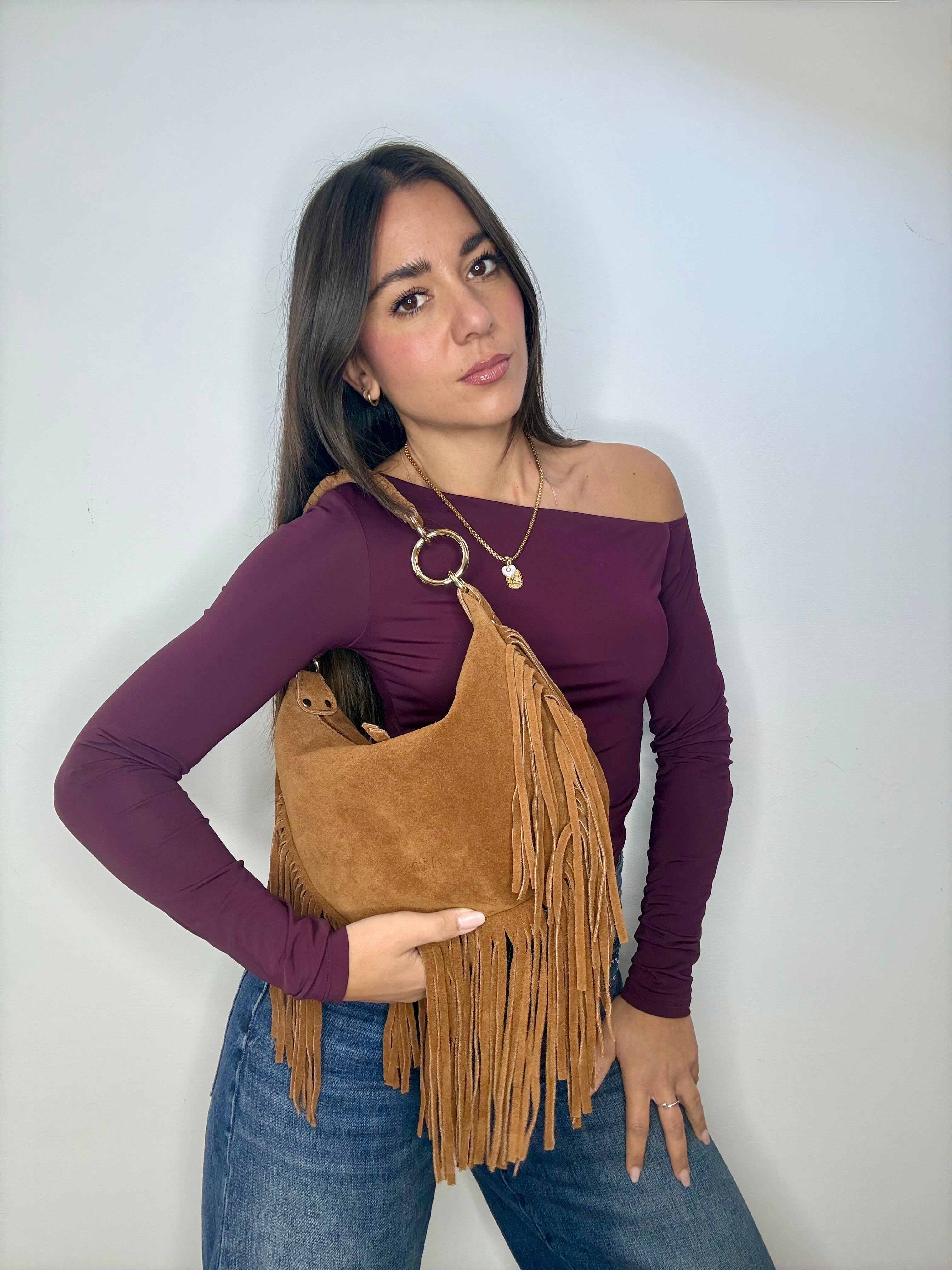 SELENE - CUOIO FRANGE SUEDE