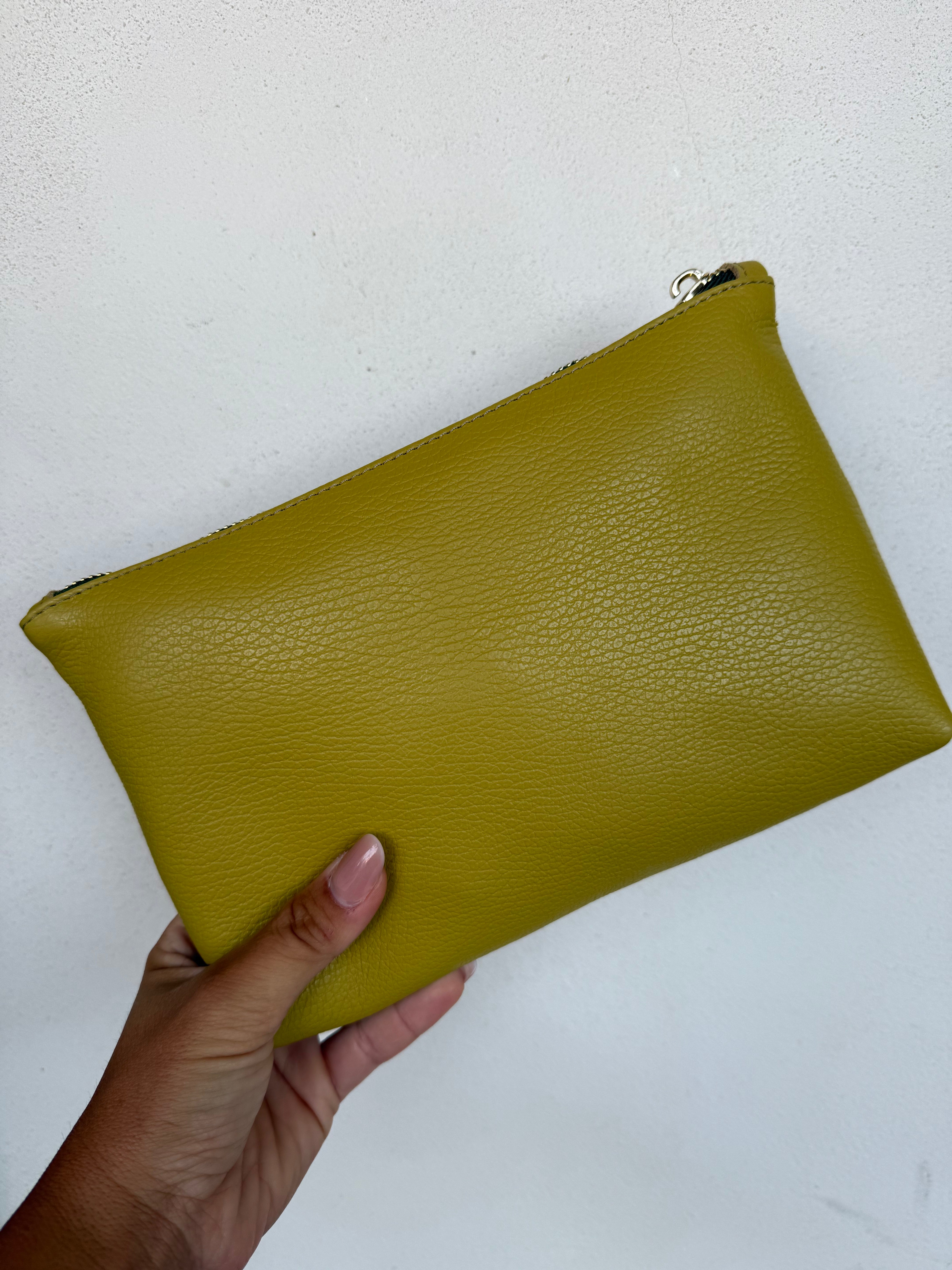 POCHETTE - pitone verde pistacchio