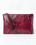 POCHETTE - BORDEAUX PITONE SUEDE